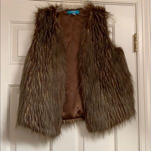 Faux fur brown vest from Francesca’s